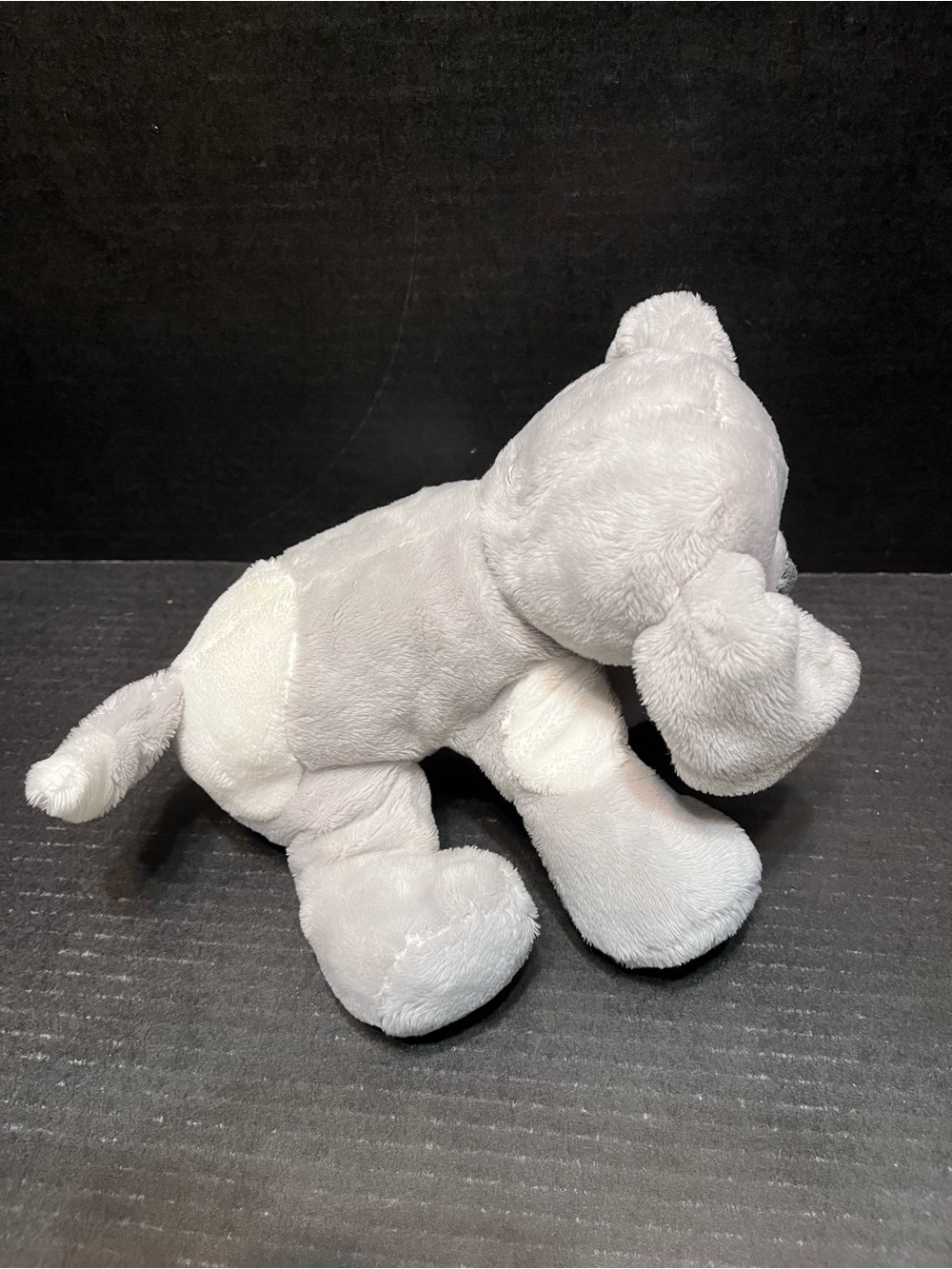 Baby Gund Spunky Gray Puppy Dog Plush Lovey Toy 8" White Eye Patch NWT - Picture 7 of 9